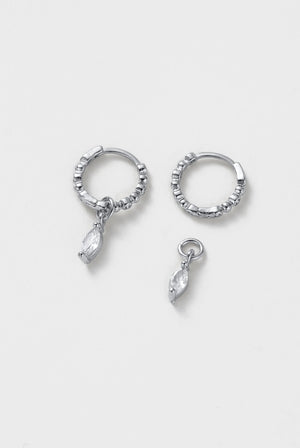 ZAFINO Bridie Mini Huggie - Silver 7694