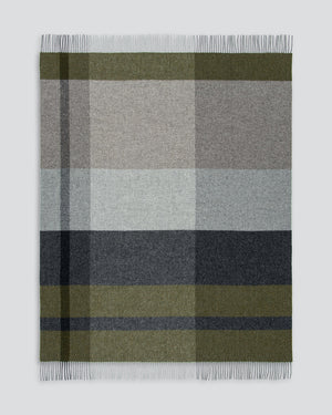 Furtex Brunswick 100% NZ Wool Throw - Olive 130x180cm