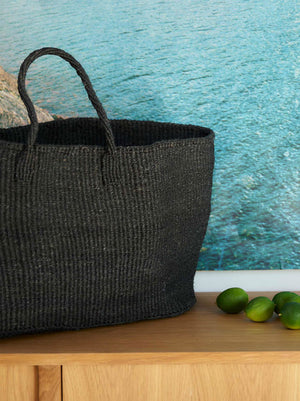 CITTA DESIGN Sisal Oval Basket - Charcoal