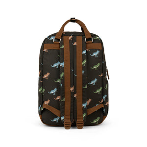 Crywolf MINI BACKPACK Dino Club Black backpack with dinosaur pattern