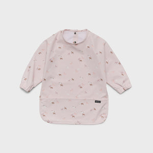 CRYWOLF MUCK-ABOUT APRON Pony Club Pink long-sleeve bib with animal pattern