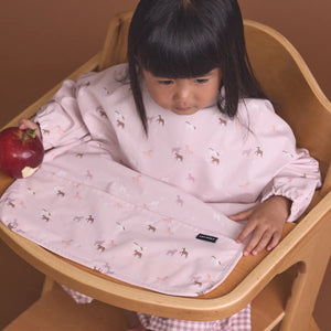 CRYWOLF MUCK-ABOUT APRON Pony Club Pink long-sleeve bib with animal pattern