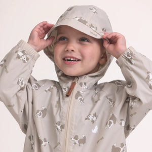 Crywolf Child BABY WANDER JACKET Puppies Children's raincoat with animal print