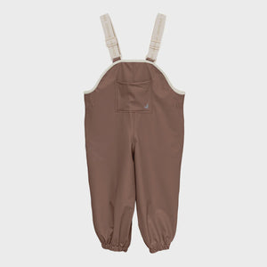 CRYWOLF CHILD BABY WANDER OVERALL Pinecone Brown overalls with beige straps