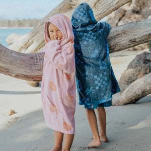 CRYWOLF KIDS BOYS EVERYWHERE ZIP-UP TOWEL Navy Beach Wear