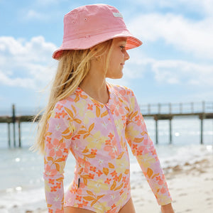 LONG SLEEVE SWIMSUIT Hibiscus Daze - Size 6YRS