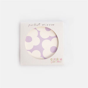 Caroline Gardner - Lilac Flower Round - Pocket Mirror