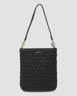 Claudette Shoulder Bag Black Diamond Quilt
