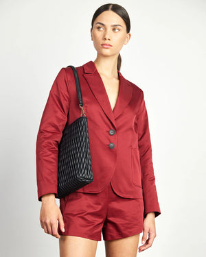 Claudette Shoulder Bag Black Diamond Quilt AW2025 The Muse