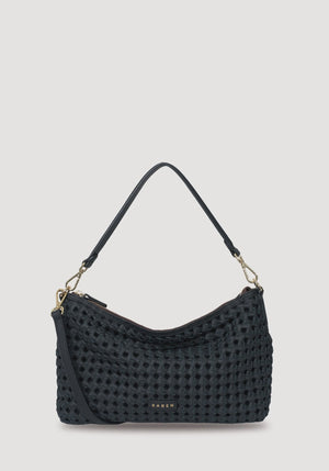 SABEN SS26 Claudia Shoulder Bag - Black Braid Leather