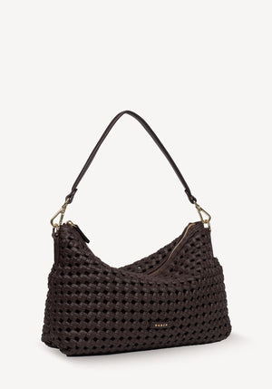 SABEN SS26 Claudia Shoulder Bag - Cacao Braid Leather