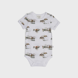 Little bee by dimples Baby Cotton Bodysuit - Cowboys