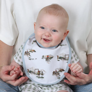 Little bee by dimples Cotton Bib - Cowboys Baby bib