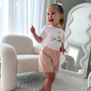 Little Bee by Dimples Cotton Shorts - Pink