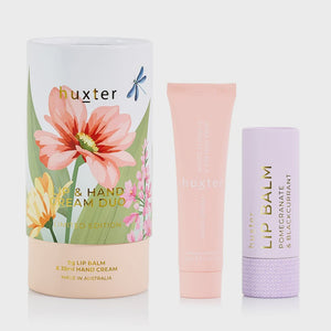 huxter Lip & Hand Cream Duo - Limited Edition - White Florals & French Pear
