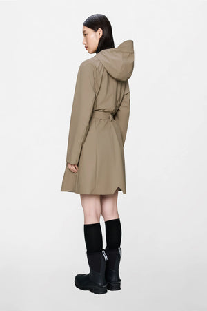 RAINS Curve Long Jacket W3 - Beige