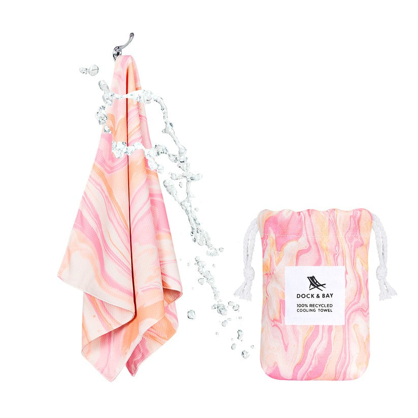 Dock & Bay Marble Cooling Towel - Peach Melba