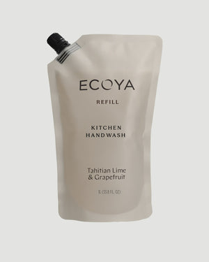 Ecoya Kitchen Handwash refill pouch Hand Wash Refill - 1L - Tahitian Lime & Grapefruit