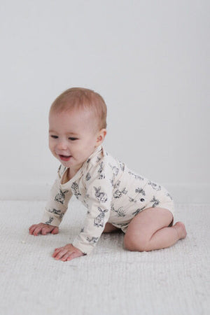 Burrow & Be Baby Almond Burrowers Long Sleeve Bodysuit