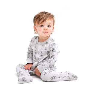 Burrow & Be Essentials Sleep Suit - Grey Burrowers
