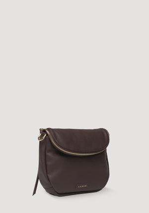 SABEN SS26 Fifi Crossbody - Cacao dark brown leather crossbody bag
