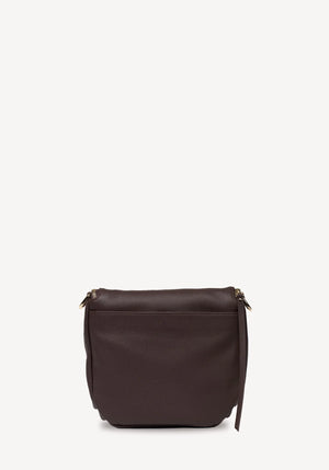 SABEN SS26 Fifi Crossbody - Cacao dark brown leather crossbody bag