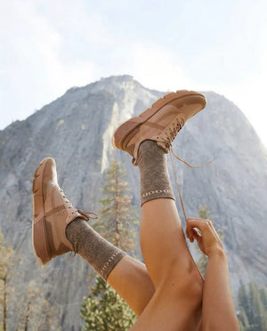 nooan Huka Possum Merino Socks - Sand beige