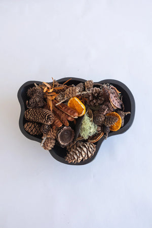 Studio Hart Wooden Teak Wave Bowl Black