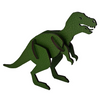 Abstract Design Green T-Rex A5 Medium Tyrannosaurus Rex dinosaur toy figure