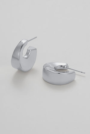 ZAFINO Harper Hoop Silver Essential Earring