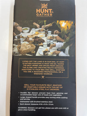 Hunt & Gather 8 Pk metal Skewers BBQ flat
