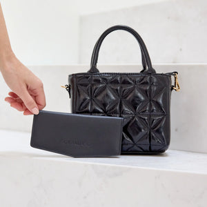 Black wallet with 'FOX AND LEO' branding The Swallet - Black