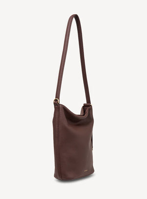 SABEN Jojo Shoulder Bag - Espresso Luxe Brown leather shoulder bag