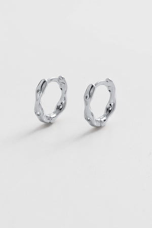 June Huggie - Silver
