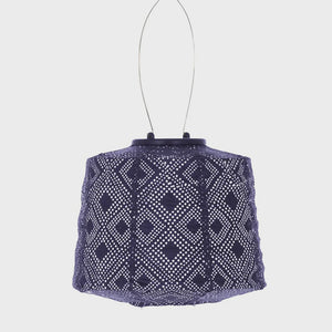 LUMIZ Outdoor Lantern Lampshade 20cm - Future Dusk Mosaic Hexagonal purple lantern