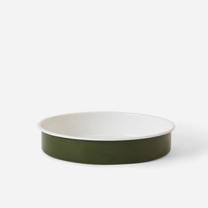 Citta Enamel Round Baking Tray - Olive