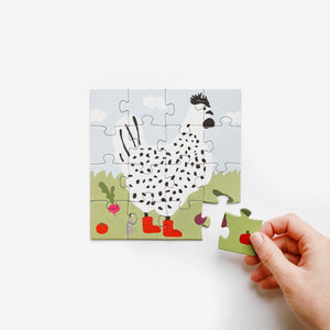 Father Rabbit 16pc Hanging Puzzle - Rooster Red Boots
