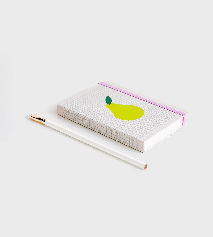 Father Rabbit Pear Grid Notebook Hardcover