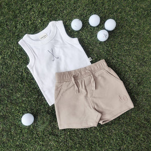 Little Bee by Dimples NZ Kids Baby Cotton Short - Brown