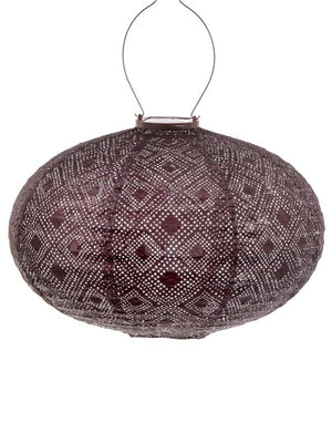 LUMIZ outdoor Lantern Oval 40cm - Plum Mosaic A round, hanging lantern with a dark brown