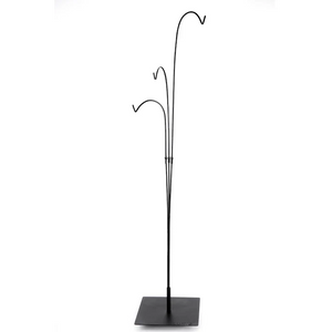 LUMIZ accessory Lantern Terrace Stand A modern black metal floor lamp stand