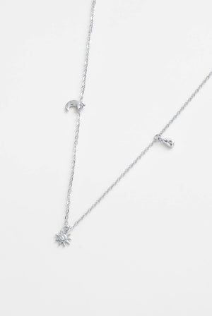 ZAFINO Luna Charm Necklace - Silver