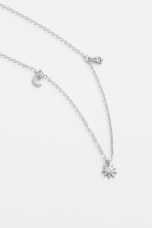 ZAFINO Luna Charm Necklace - Silver