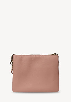 SABEN Matilda Crossbody - Rosewater + Tonal Chain dusty pink leather crossbody bag