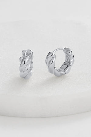 ZAFINO Maya Mini Huggies - Silver 7118