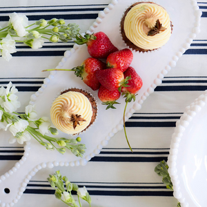 MelaminePearlPlatterHandle42cm + Leforge