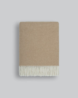 Furtex Baya Mosman Merino Wool Throw 140 x 200cm - Sand