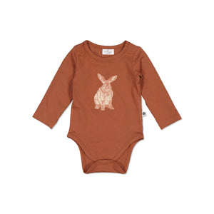 Mr Hopkins Long Sleeve Bodysuit - Chestnut Burrow & Be