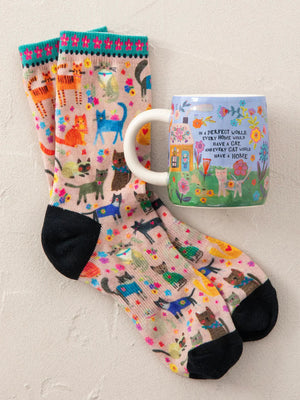 Natural Life Mug & Socks Set - Every Cat Has A Home
