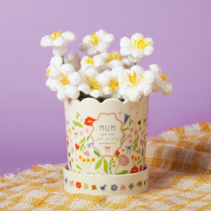Nibble Distributors Love Life planter with tray - Mum